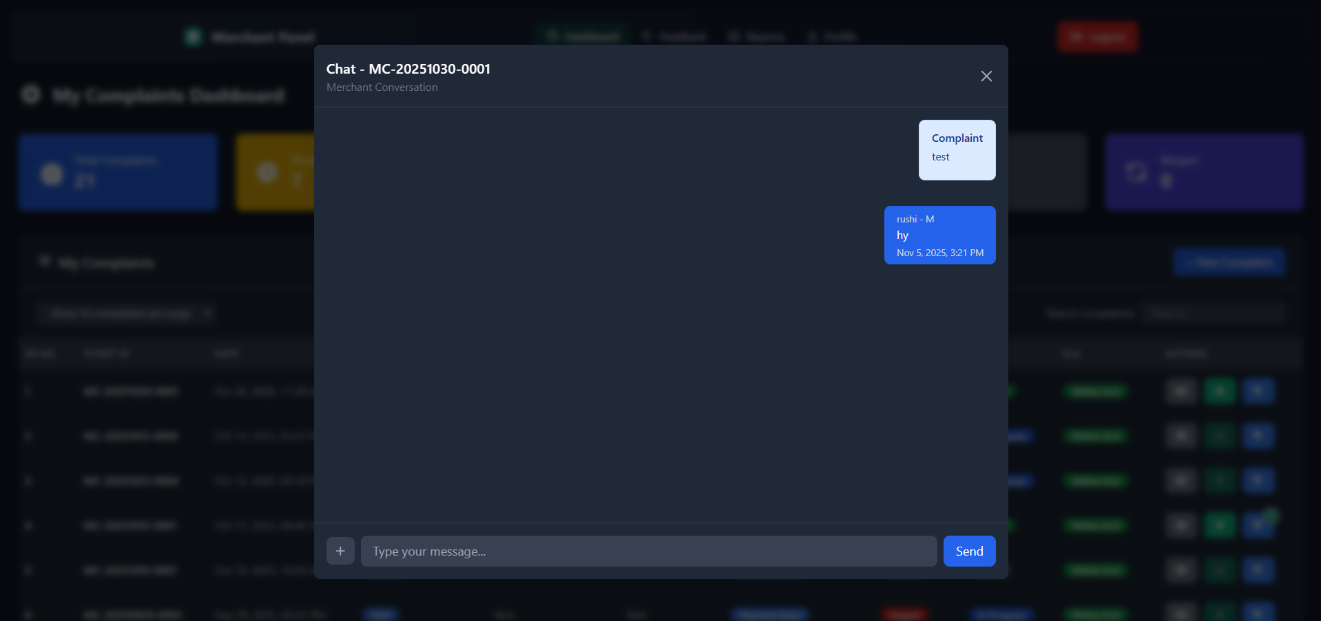 Merchant Chat